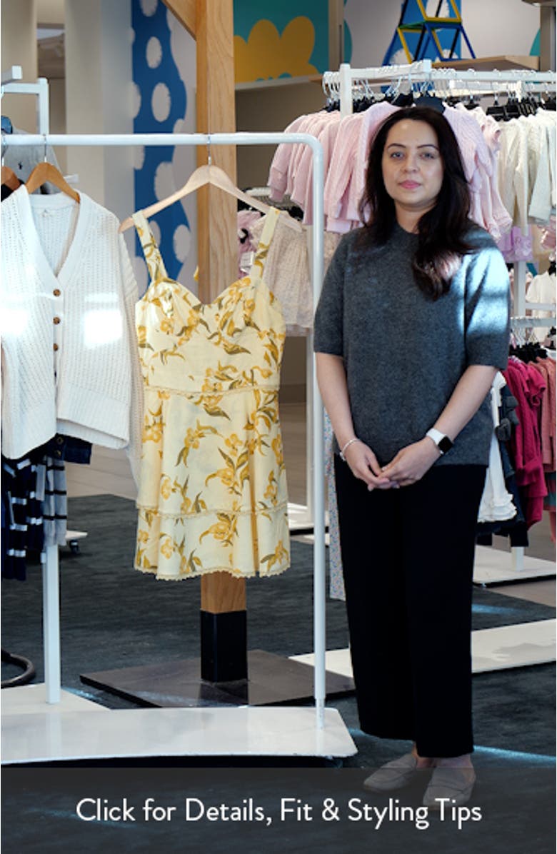 Lace Detail Floral Tiered Minidress, sales video thumbnail