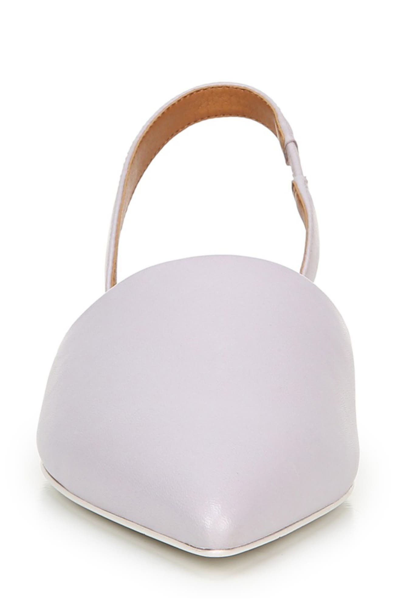 Pointed Toe Slingback Flat, Alternate, color, LILAC LEATHER
