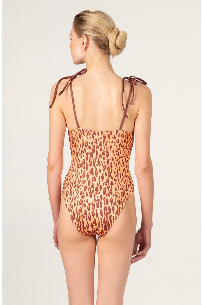 Ivory Safari Reversible One Piece Swimsuit, Alternate, color, white