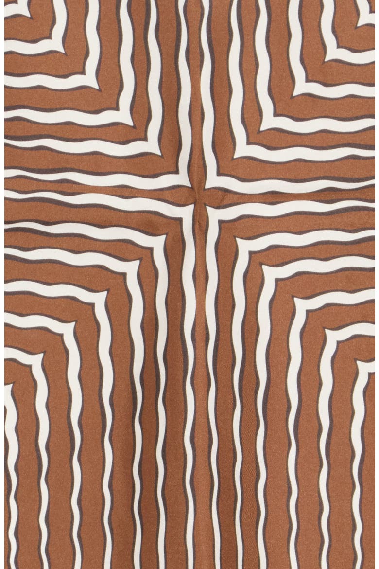 Amoura Silk Square Scarf, Main, color, BROWN DK BROWN