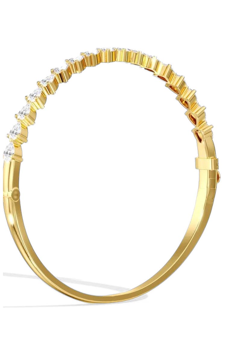 East West Pear Lab Diamond Bangle in 14K, Alternate, color, Yellow Gold