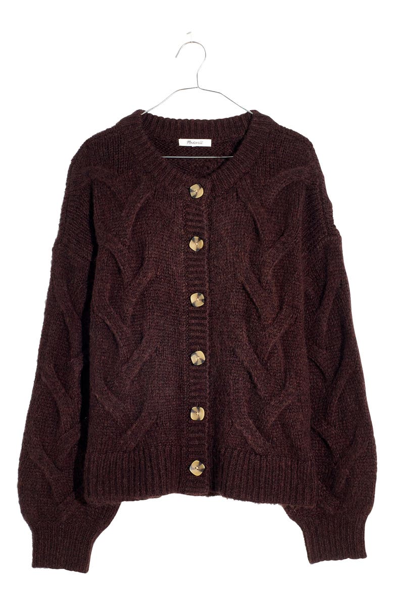 Madewell Cable Ashmont Cardigan, Alternate, color,