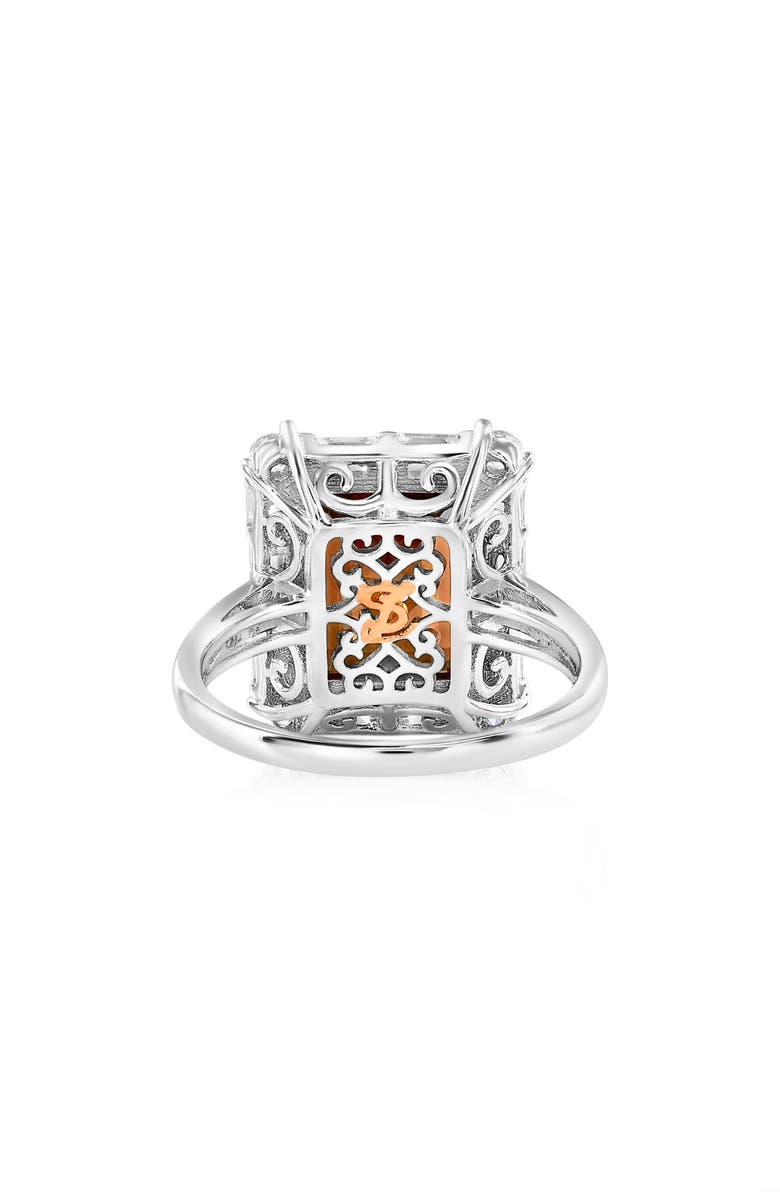 SUZY LEVIAN Brown & White Cubic Zirconia Engagement Ring, Alternate, color, Brown