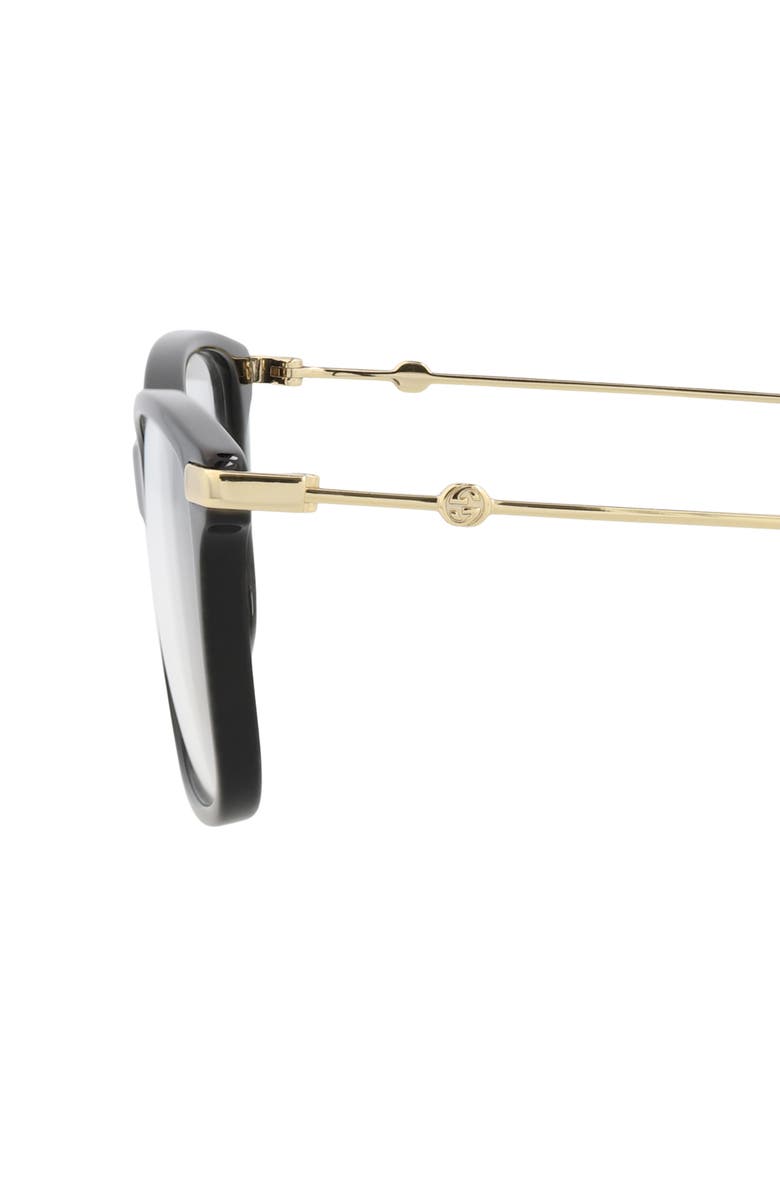 Gucci Novelty 54mm Rectangular Optical Glasses, Alternate, color,