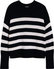 Caslon® Stripe Roll Neck Cotton Sweater
