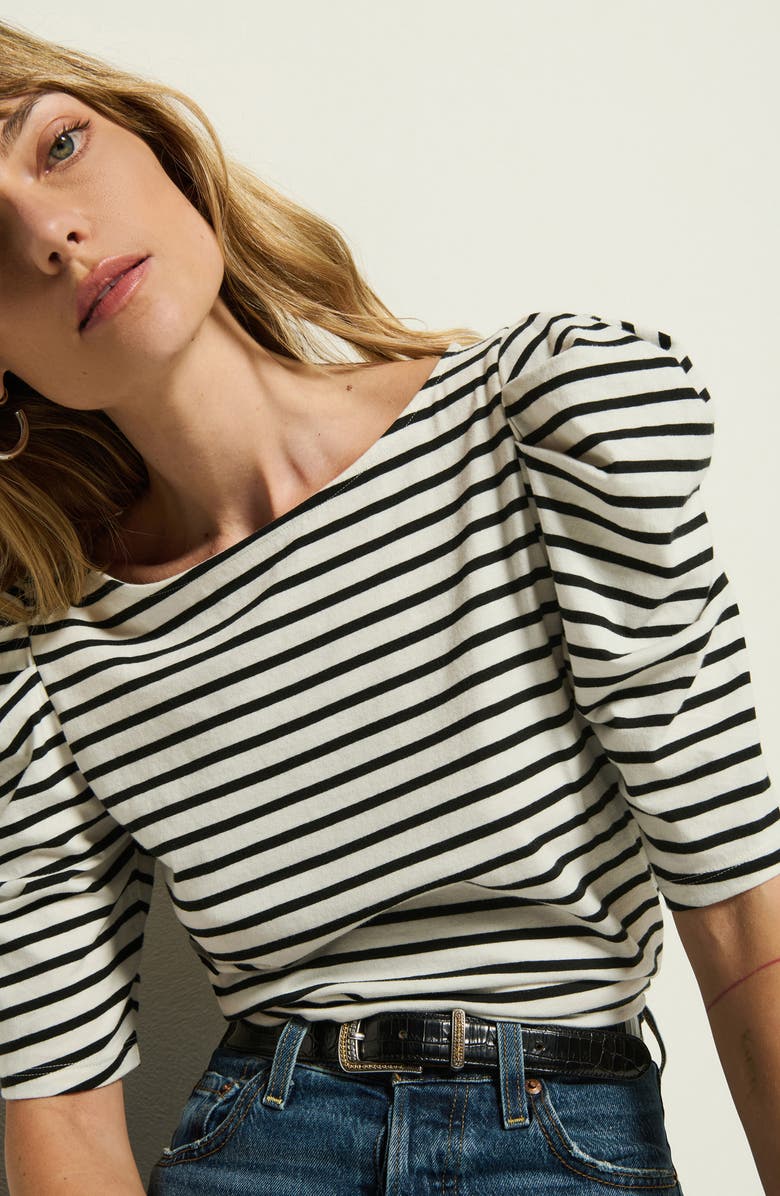 Nation LTD Emery Stripe Boat Neck Top, Alternate, color, Cross Walk Stripe