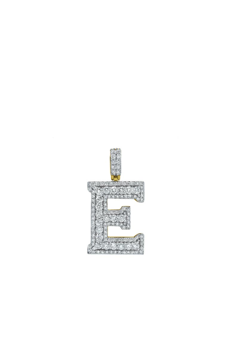 E Initial Diamond Pendant 14K Yellow Gold - 2.43 Carats, Alternate, color, 14K Yellow Gold -