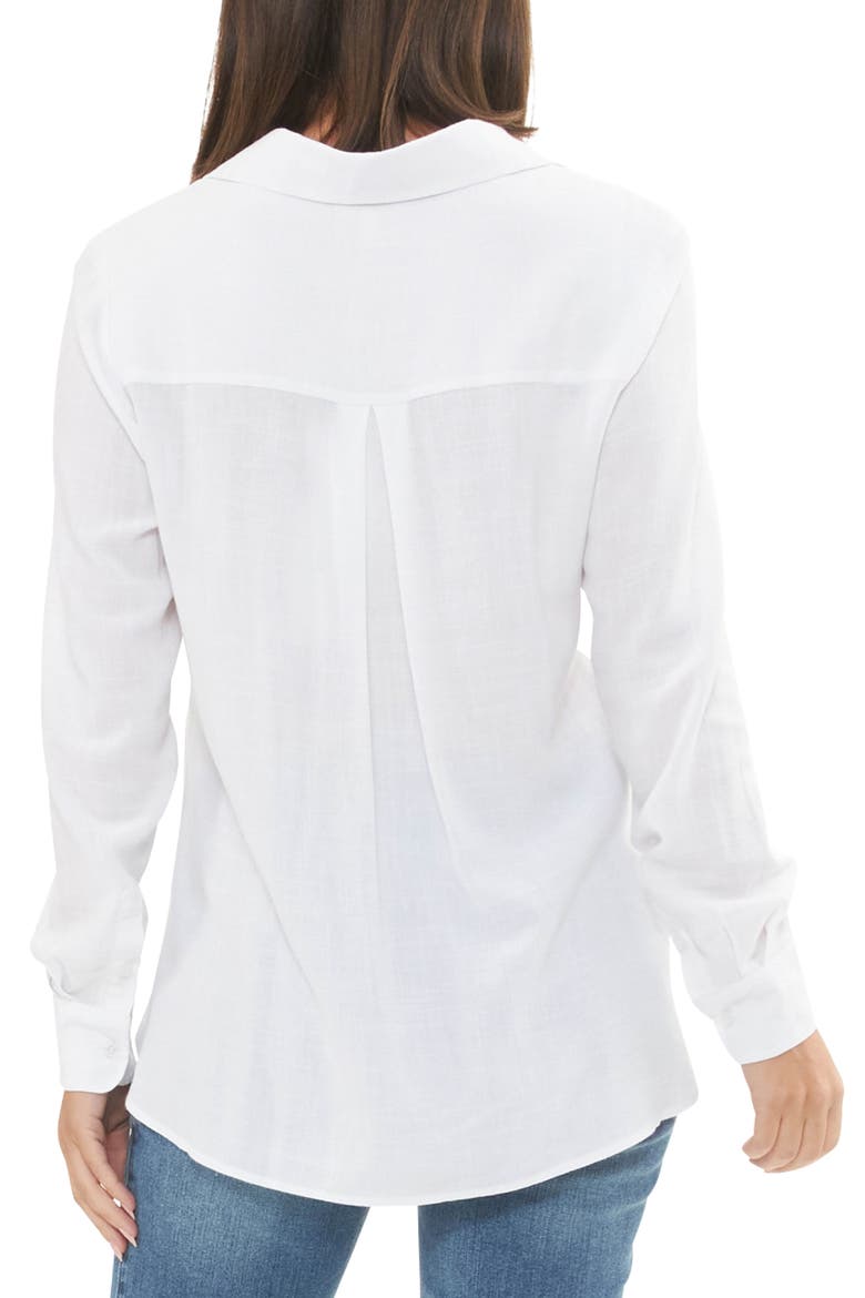 Clara Button Down Maternity Shirt, Alternate, color, WHITE