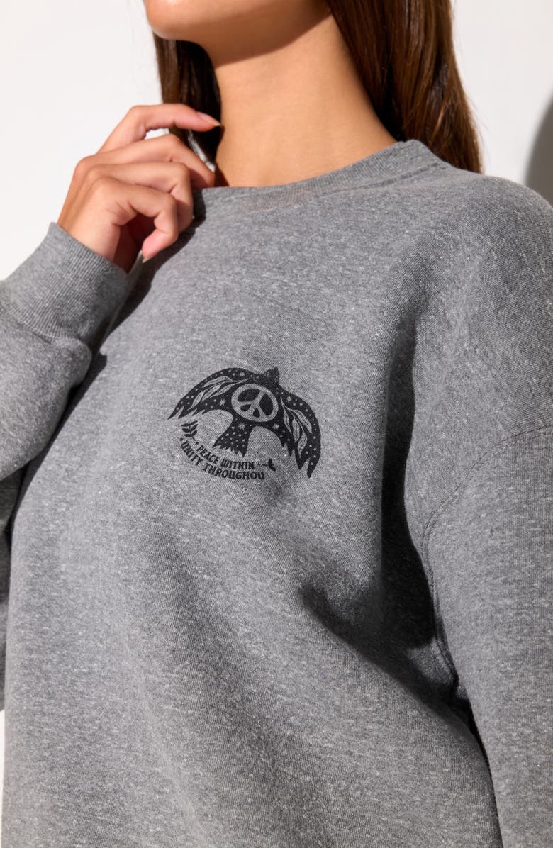 Spiritual Gangster Unity La Brea Sweatshirt, Alternate, color, Heather Grey