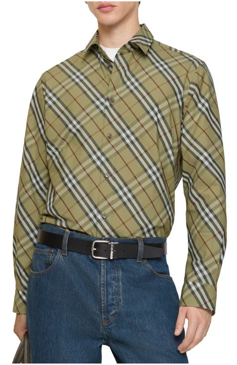 Relaxed Fit Check Cotton Shirt