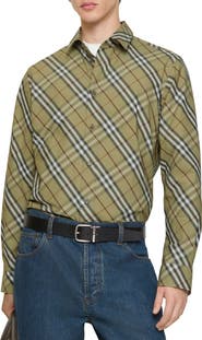 Burberry Regular Fit Check Cotton Shirt