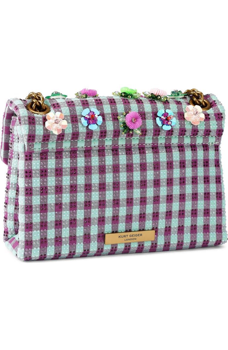 Kurt Geiger London Mini Kensington Floral Convertible Shoulder Bag, Alternate, color, Purple Multi