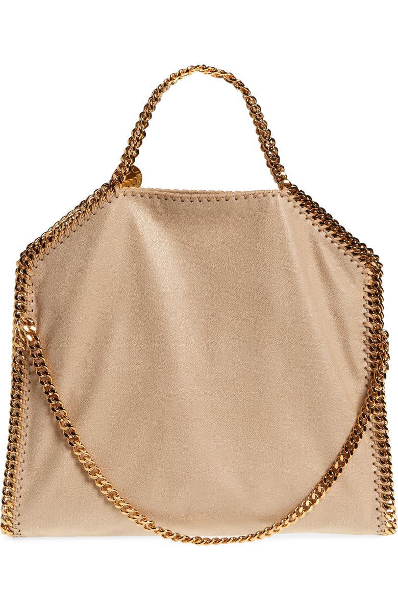 Stella McCartney Falabella Faux Leather Foldover Tote, Alternate, color, 9300 Butter Cream