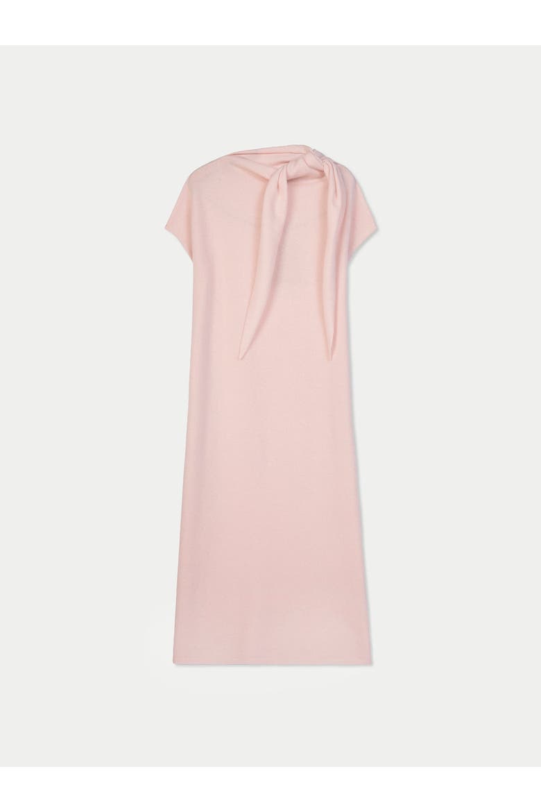 Cashmere Tie-Neck Dress, Main, color, peach-blush
