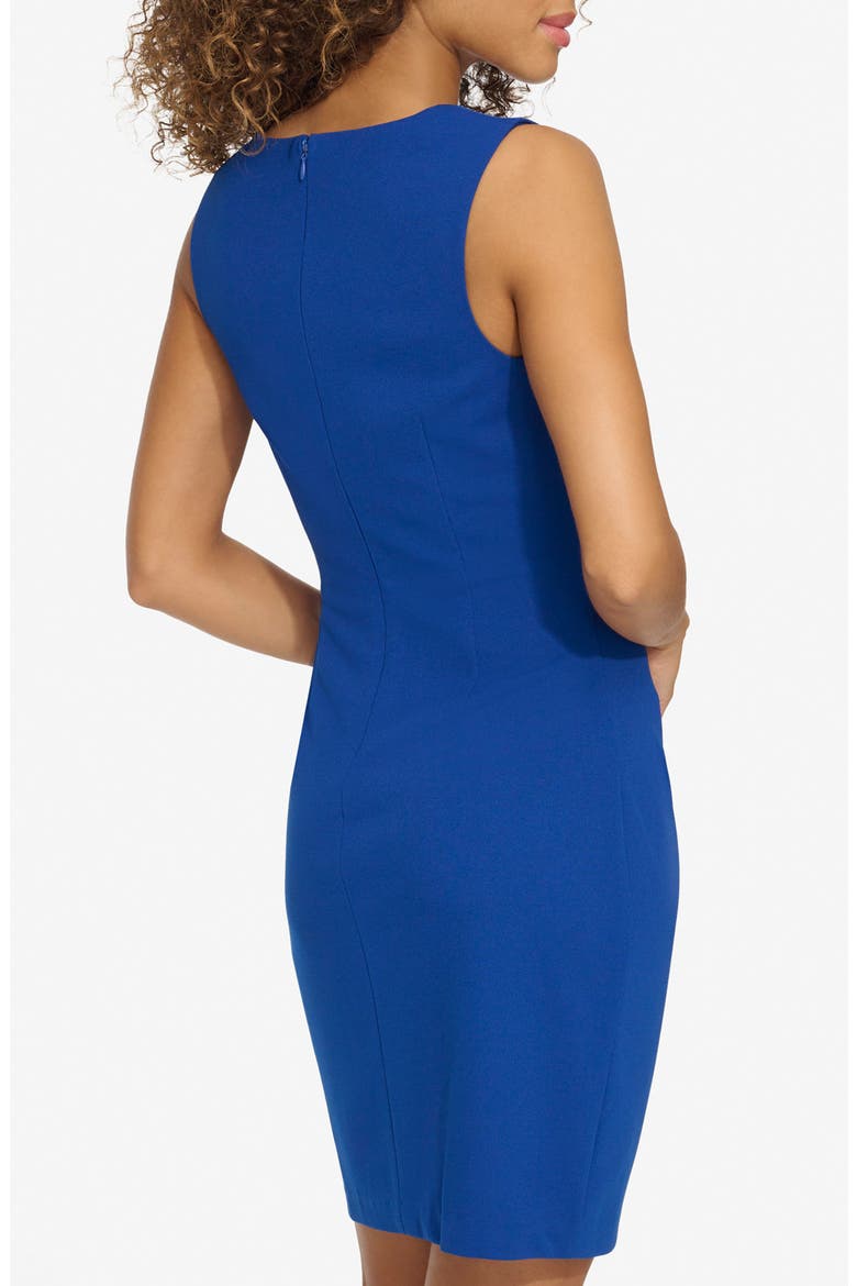 Crepe Scuba Knit Sheath Minidress, Alternate, color, SAPPHIRE