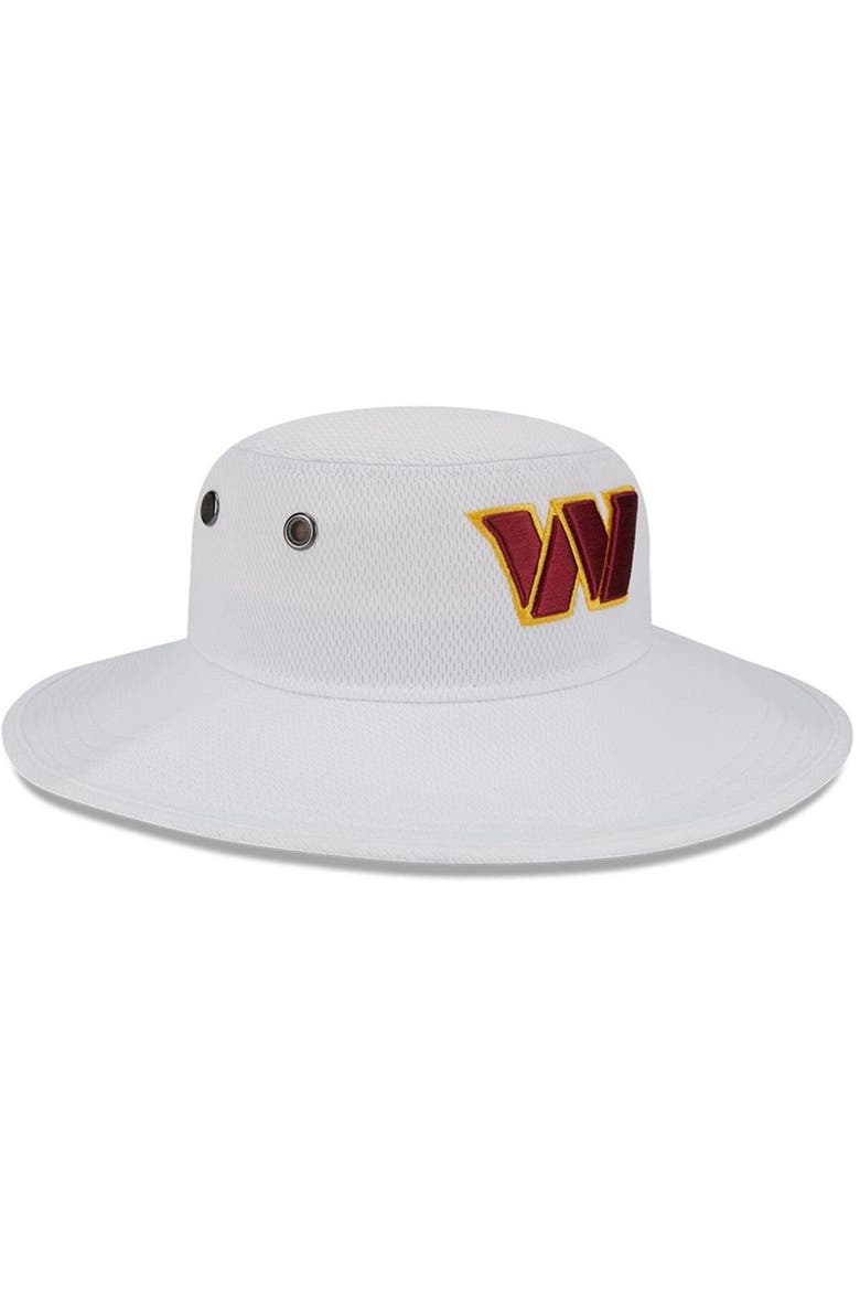 Men's New Era White Washington Commanders 2023 NFL Training Camp Panama Bucket Hat, Alternate, color, White