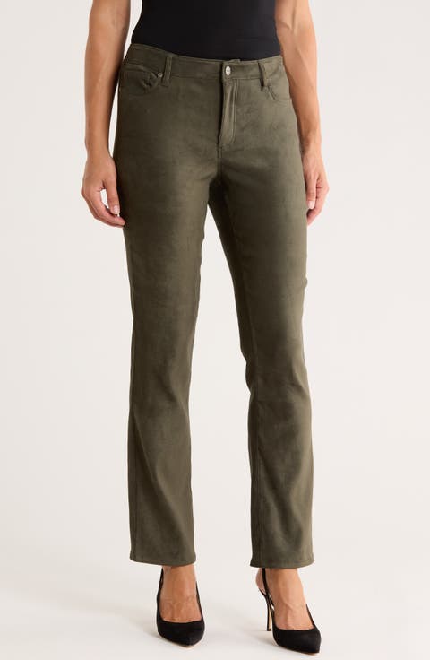 Sheri Slim Faux Suede Pants