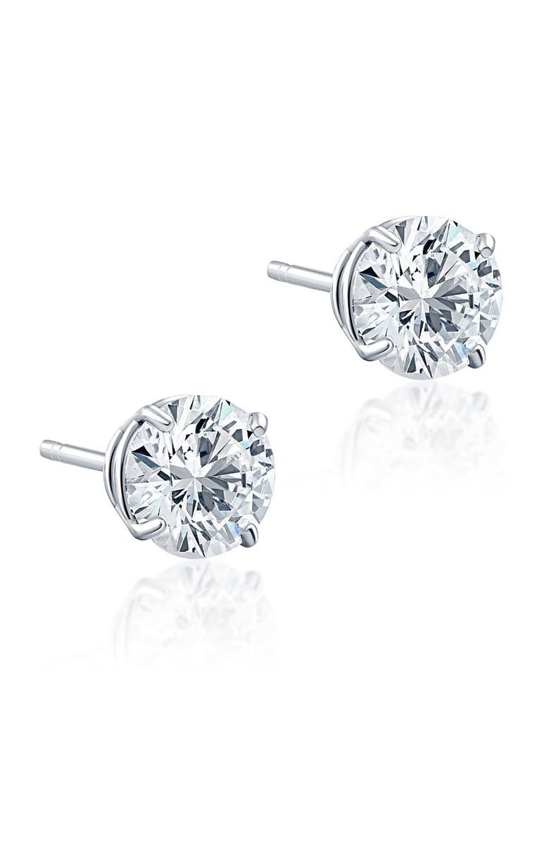 Bliss Diamond 1 1/2ct Lab Grown Diamond Studs 14k Gold Earrings, Alternate, color, 14K White Gold
