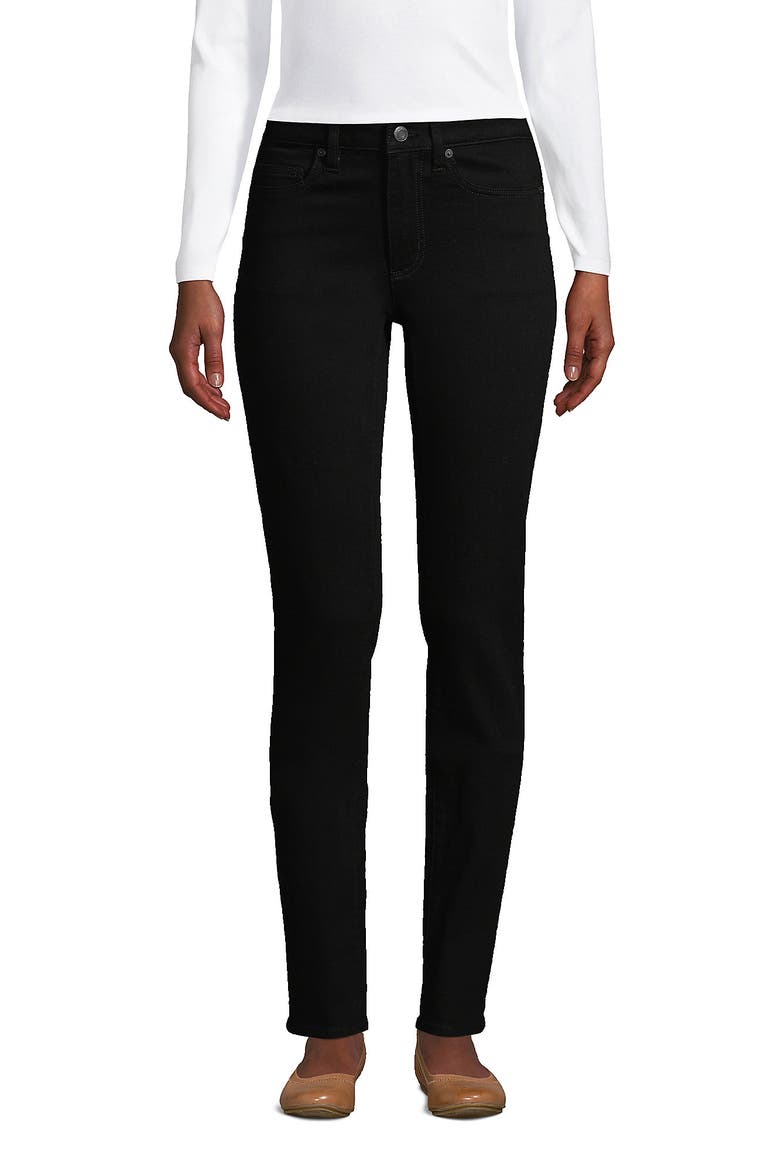 Recover Mid Rise Straight Leg Blue Jeans, Alternate, color, Black