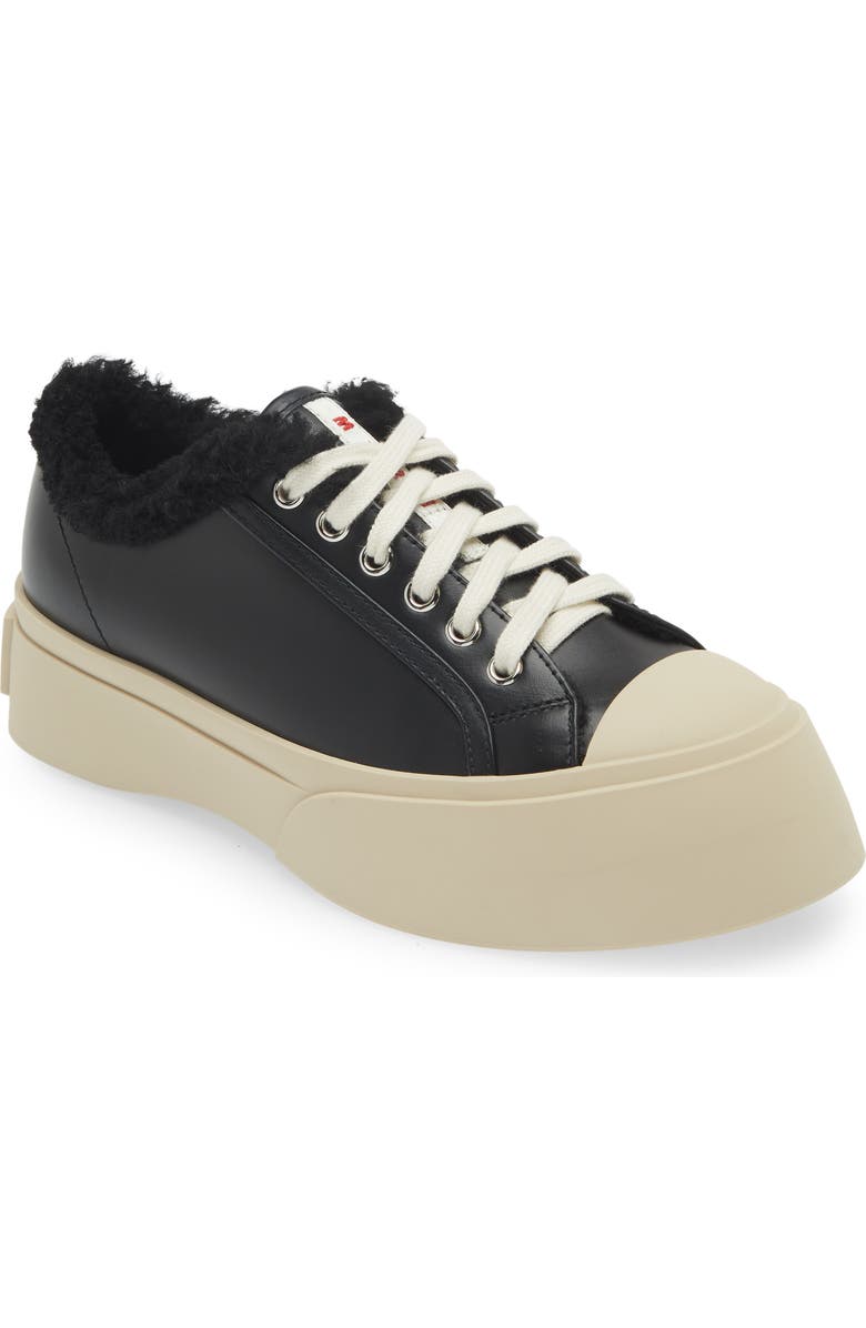 Marni Pablo Genuine Shearling Lined Low Top Sneaker, Main, color,