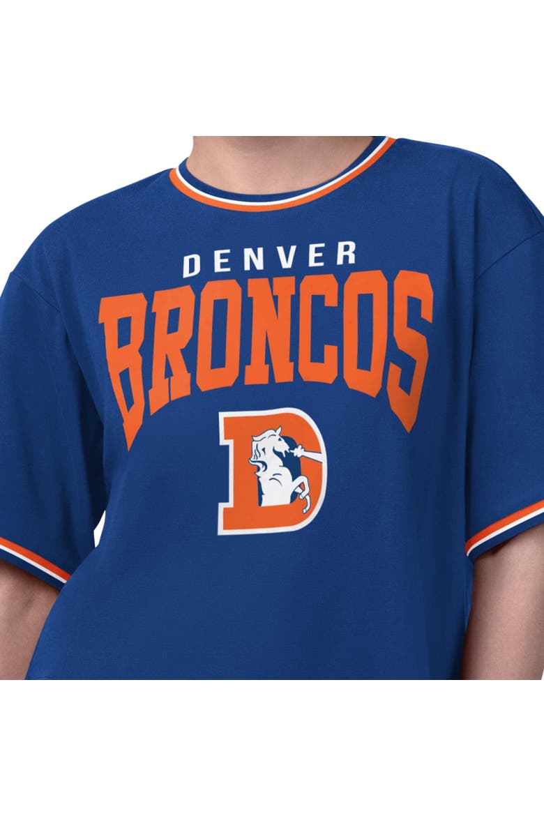 Women's Starter  Royal Denver Broncos Vintage Ace Cropped T-Shirt, Alternate, color, Royal