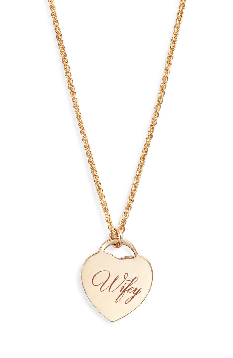 Set & Stones Wifey Alice Pendant Necklace, Main, color, Gold