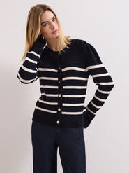 Phase Eight Grace Button-Front Round Neck Cardigan