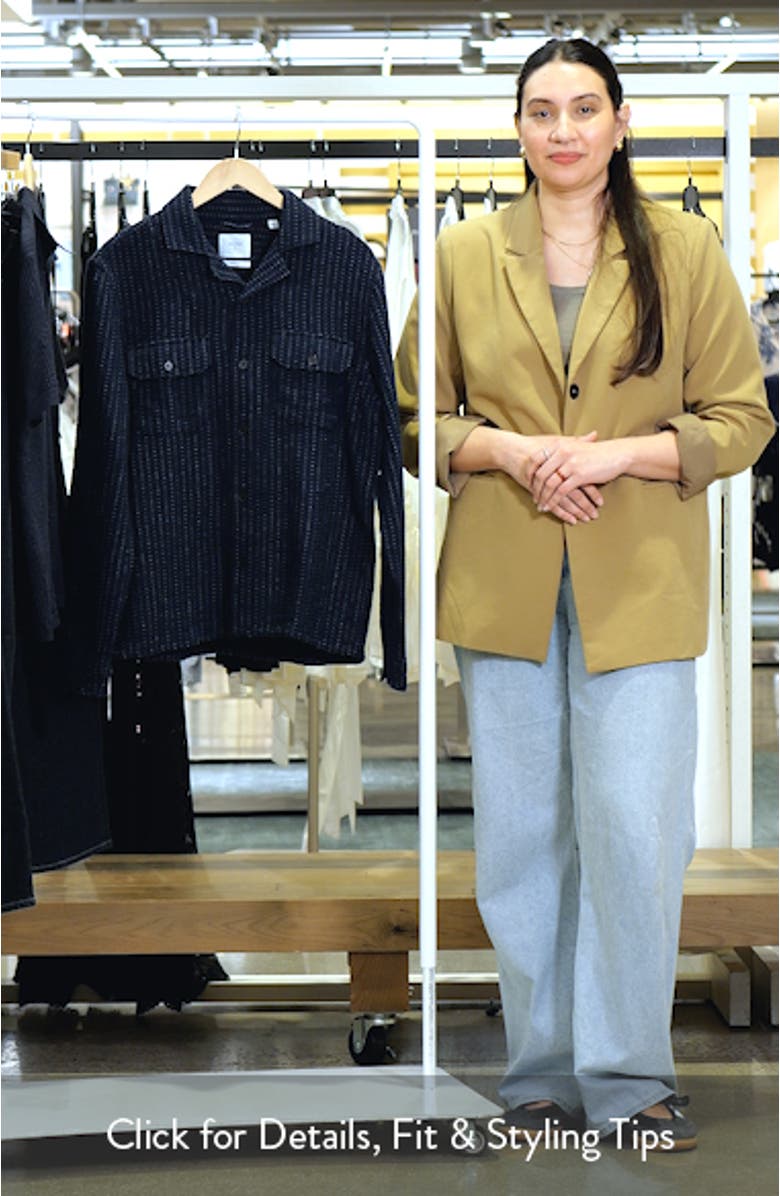 Pin Dot Cotton Dobby Overshirt, sales video thumbnail