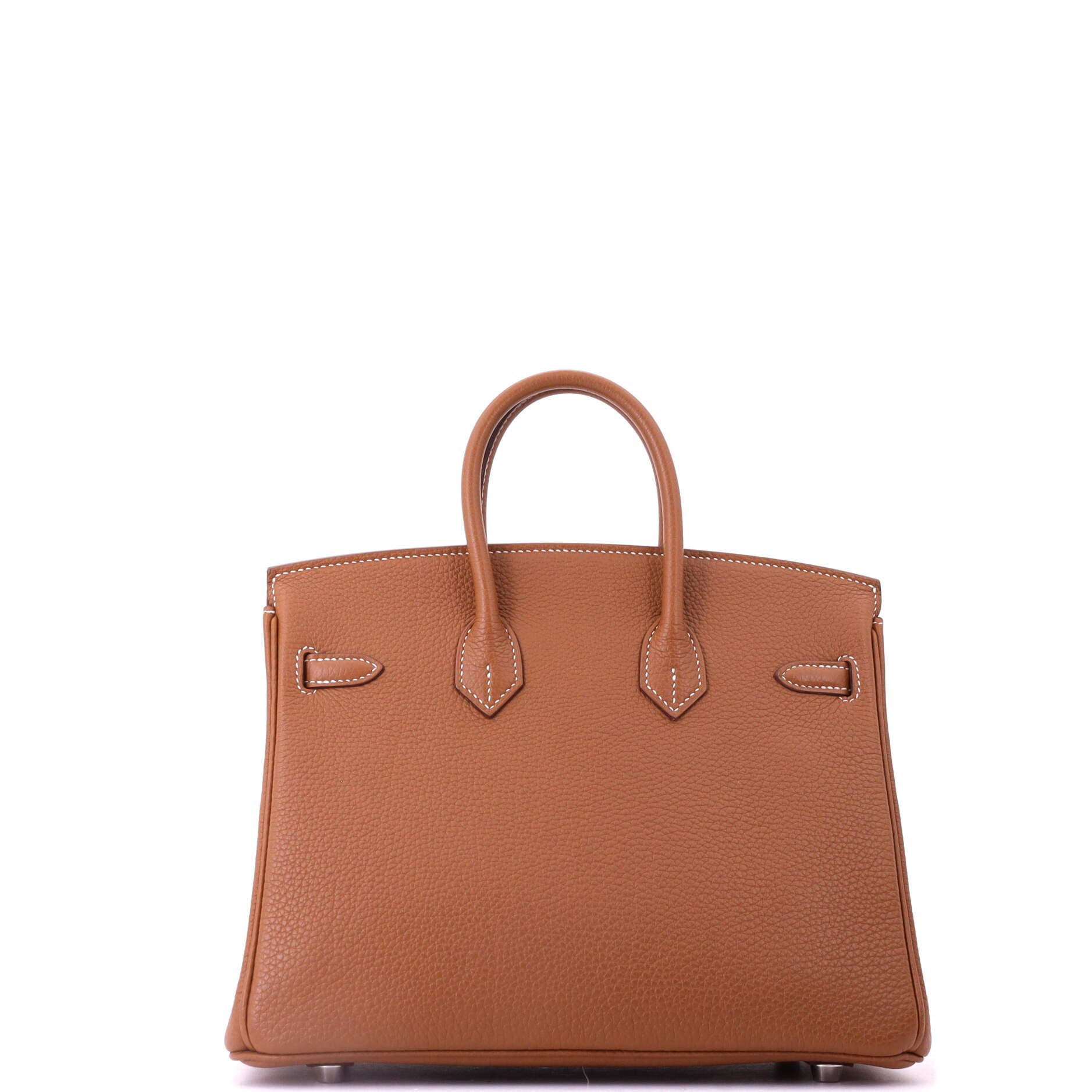 Pre-Owned Hermes Birkin Handbag Brown Togo with Palladium Hardware 25, Alternate, color, Gold