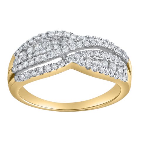 Silvera Crest 0.65 Ct 10K Gold Diamond Ring