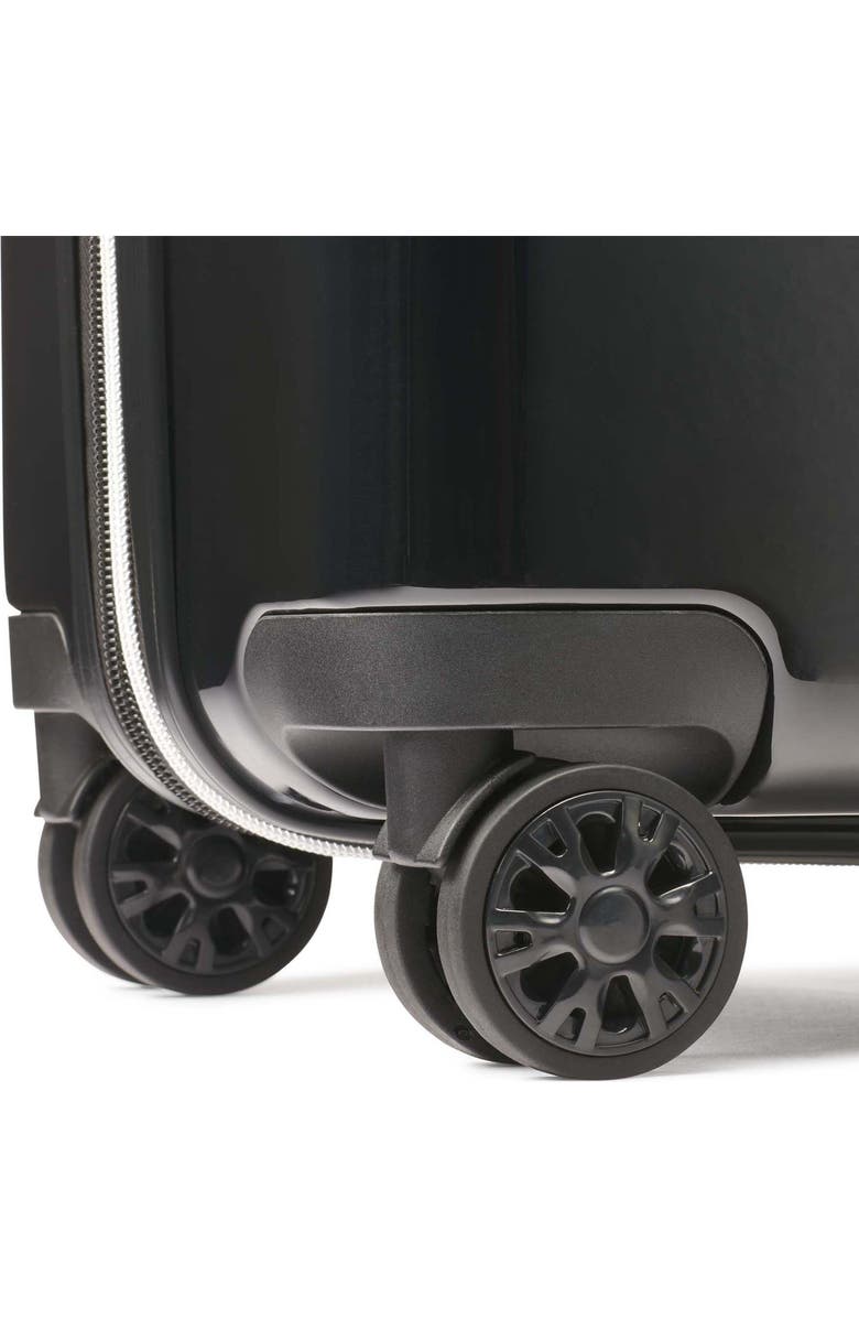 KARL LAGERFELD Karl Flowers Upright Suitcase, Alternate, color, Black