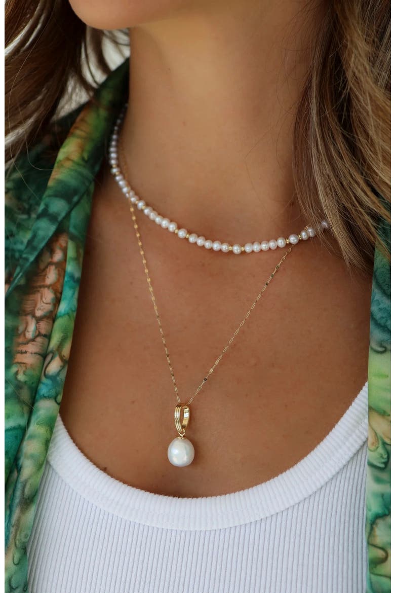 Bette Freshwater Pearl Necklace, Alternate, color, GOLD/ PEARL
