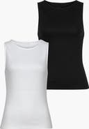 LASCANA Women's 2 Pk Basic Tank Tops