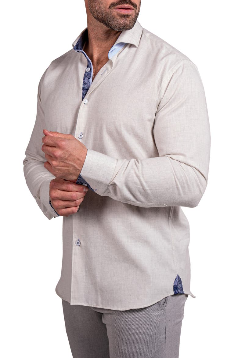 Einstein Ascension Contemporary Fit Button-Up Shirt, Alternate, color, WHITE