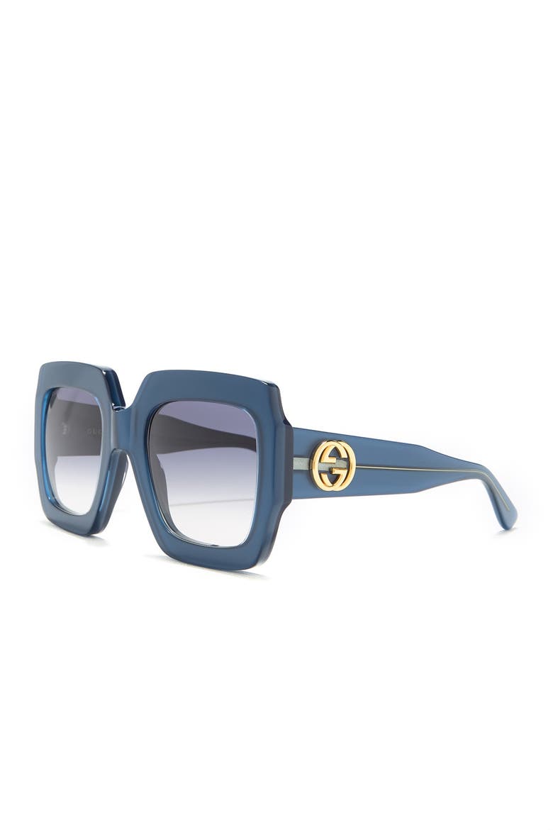 54mm Oversized Square Sunglasses, Alternate, color, DK BLUE