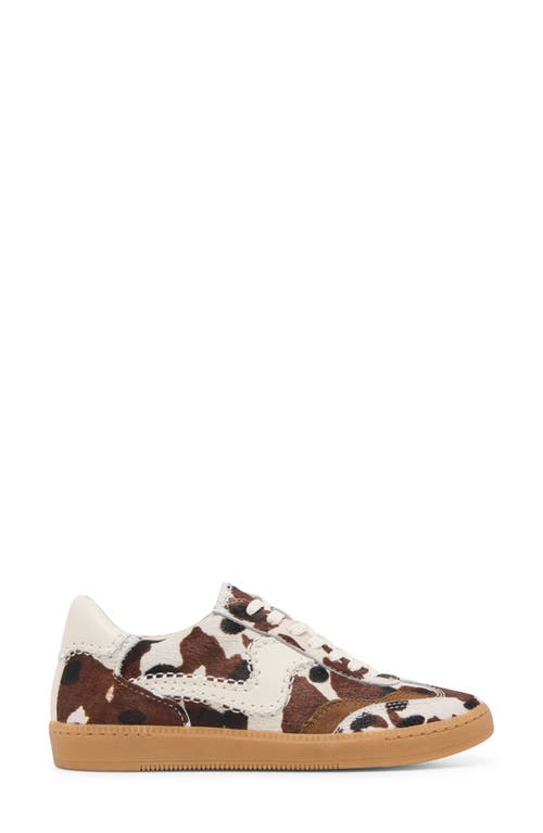 Dolce Vita Notice Stitch Sneakers Cocoa Taurus Calf Hair In Animal Print