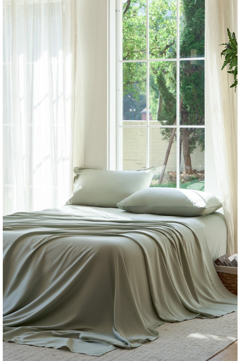 Sateen Sheet Set, Alternate, color, SAGE