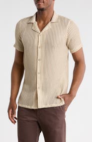 T.R. PREMIUM Modern Fit Textured Camp Shirt