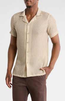 T.R. PREMIUM Modern Fit Textured Camp Shirt