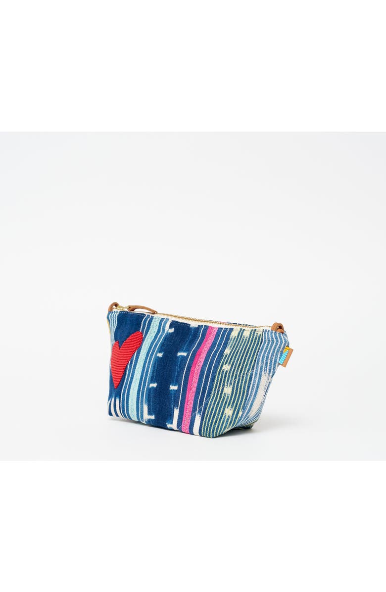Ubuntu Life Large Convertible Pouch with Strap - Baule Cloth with Beaded Red Heart, Alternate, color, Multicolor