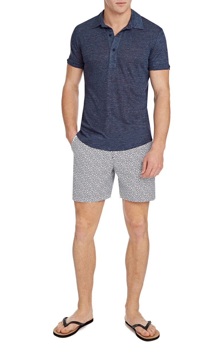 Orlebar Brown Sebastian Mélange Linen Polo, Alternate, color, 