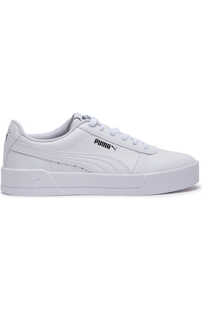 PUMA Carina Leather Platform Sneaker, Alternate, color, Puma White-Puma White