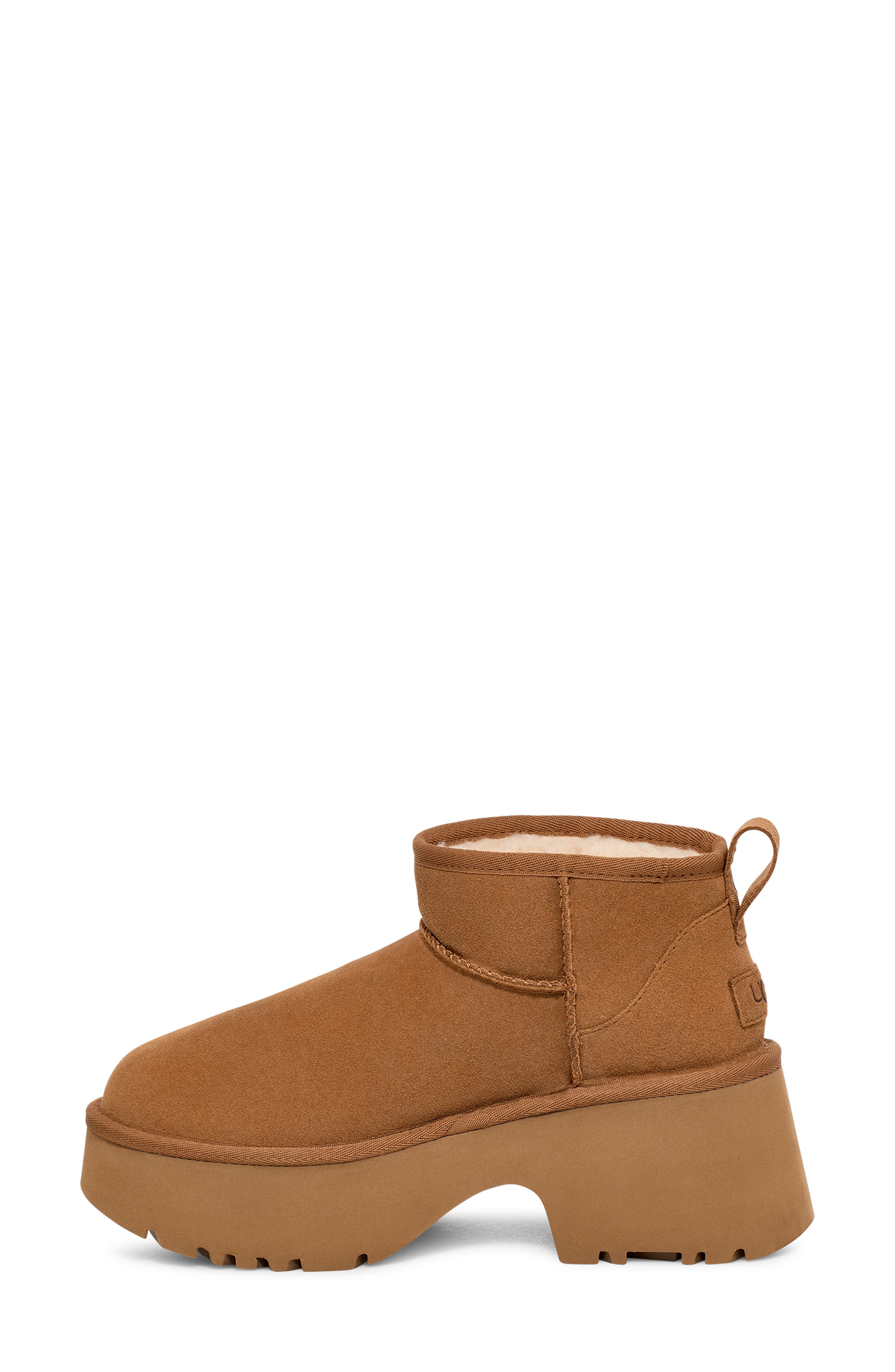 UGG<sup>®</sup> Classic Ultra Mini New Heights Platform Boot, Alternate, color, Che