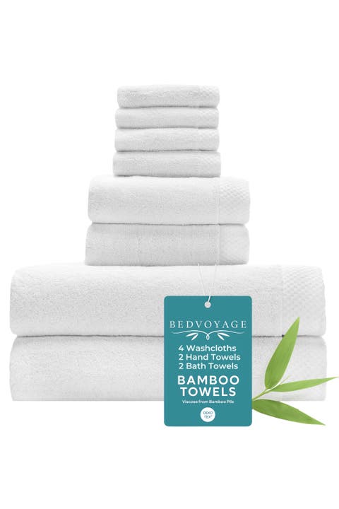 Luxury Viscose Odor & Mildew Resistant Towel Collection, 8pc Set