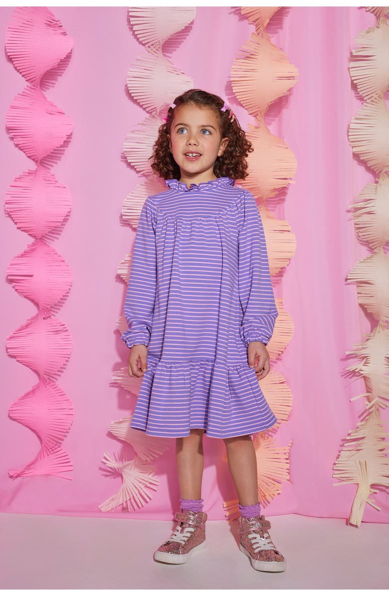 BISBY Kids' Knit Jody Dress, Alternate, color, Purple Stripe