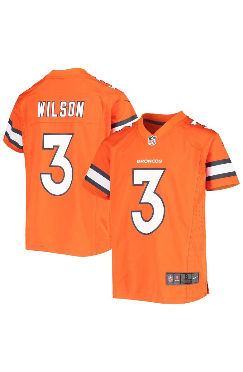 Nike Youth Nike Russell Wilson Orange Denver Broncos Game Jersey, Main, color,