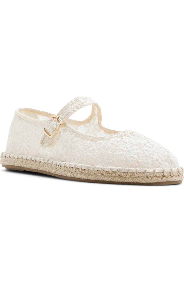 ALDO Alissie Mesh Ballet Flat, Main, color, White/ Bone