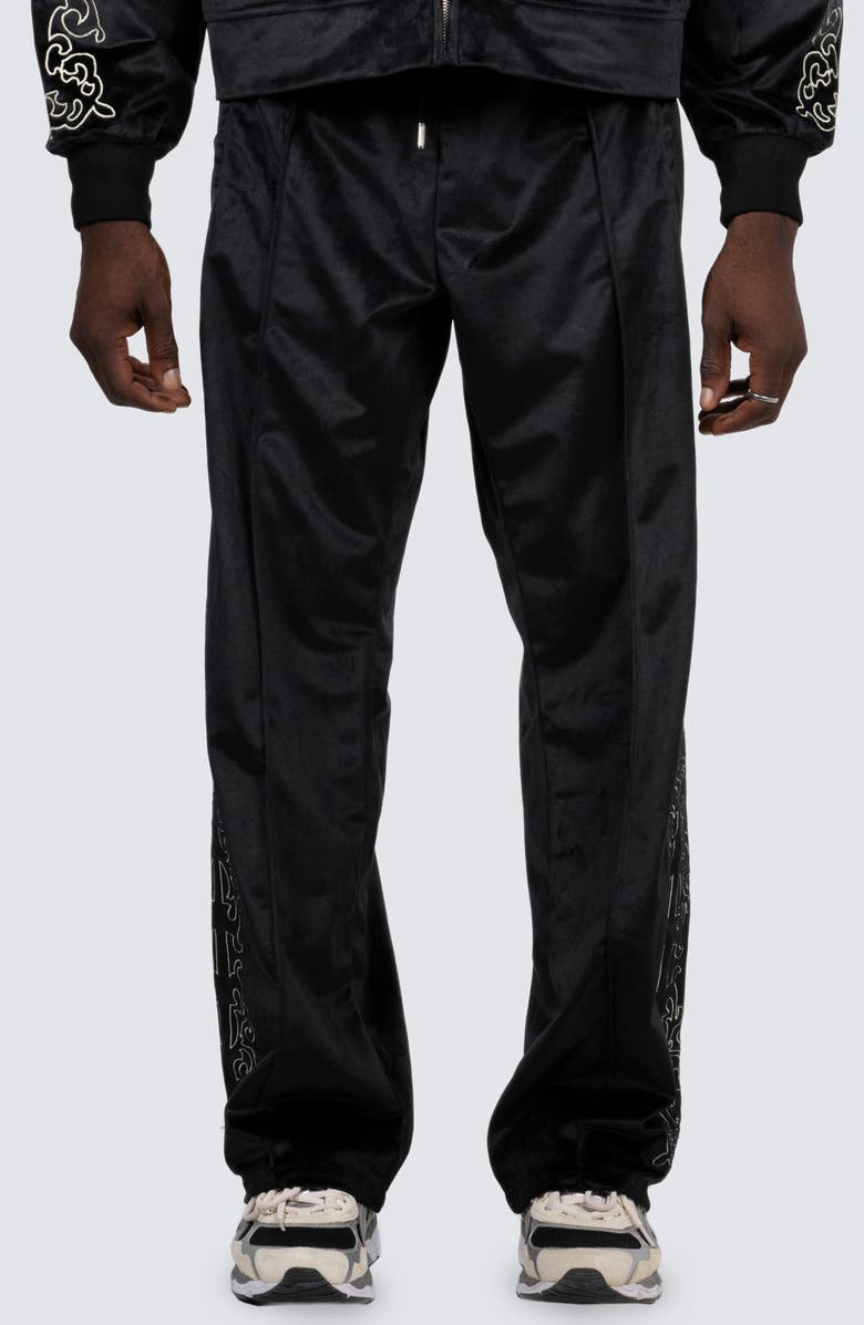 PLEASURES Unquote Velour Track Pants, Main, color, 