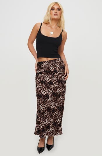 Pencil Skirt Animal Print Maxi Skirt Plus Size Clearance Plus Size