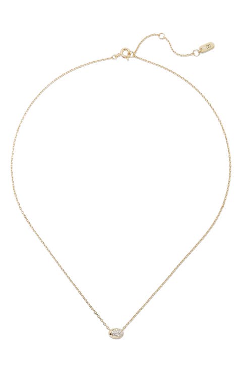 Celeste Mini White Topaz Pendant Necklace